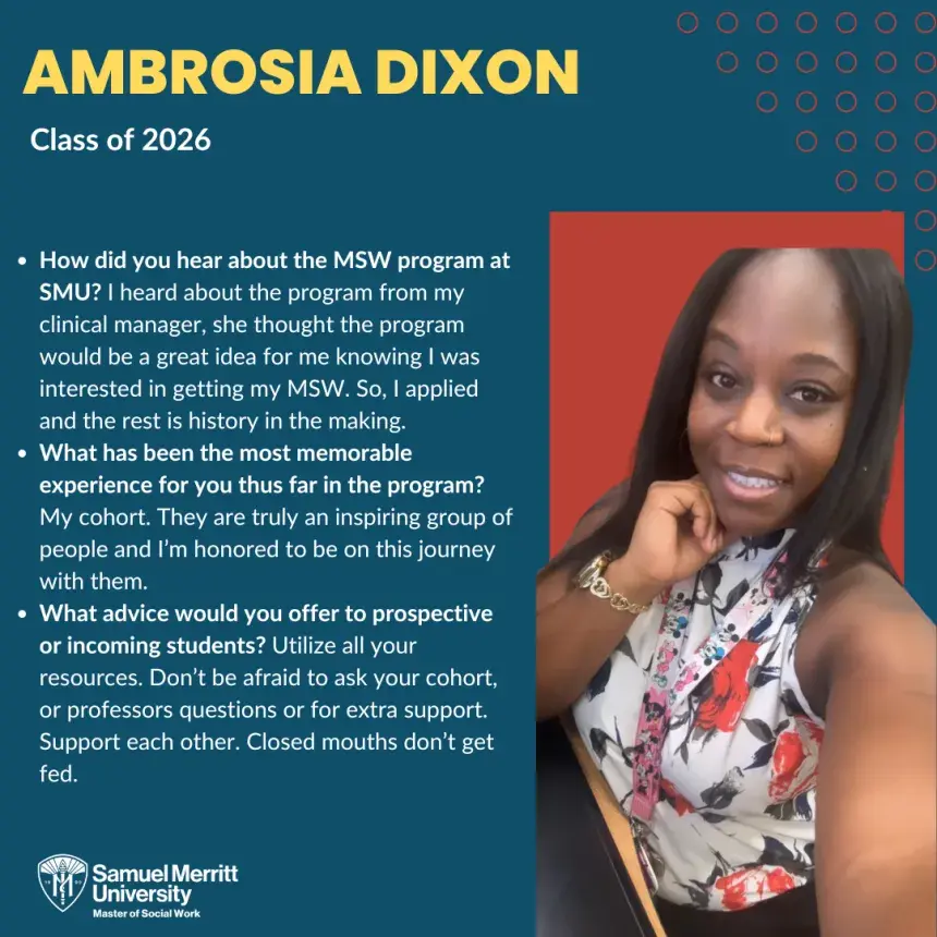 Woman with long dark hair and a colorful blouse