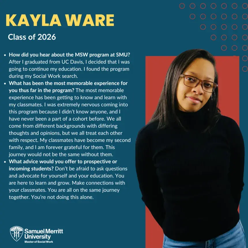 Woman in black sweater looking forward