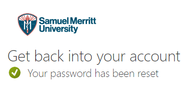 Screenshot of Self Service Password Reset