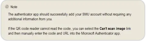 Screenshot of Auth App message