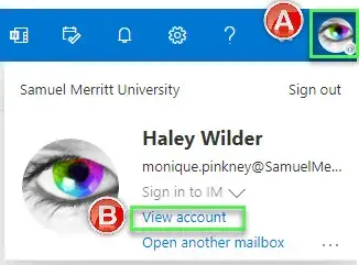 Screenshot of Outlook Web Access