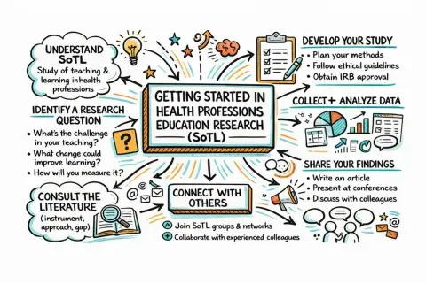 Concept Mapg: Getting Started with Educational Research and Scholarship of Teaching and Learning for Health Professions Educators