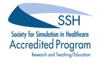 Society for Simulation Healthcare accreditation seal