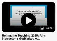 Thumbnail image: AI + Instructor + GetMarked = Responsible AI for Exam Creation 