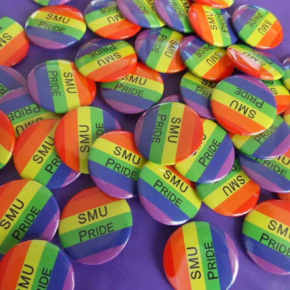 Pride buttons from Lavender Graduation