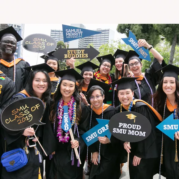 students at graduation