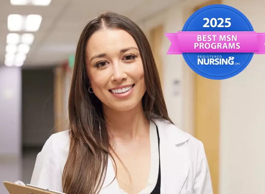Nursing Case Manager with 2025 Best MSN Program Badge
