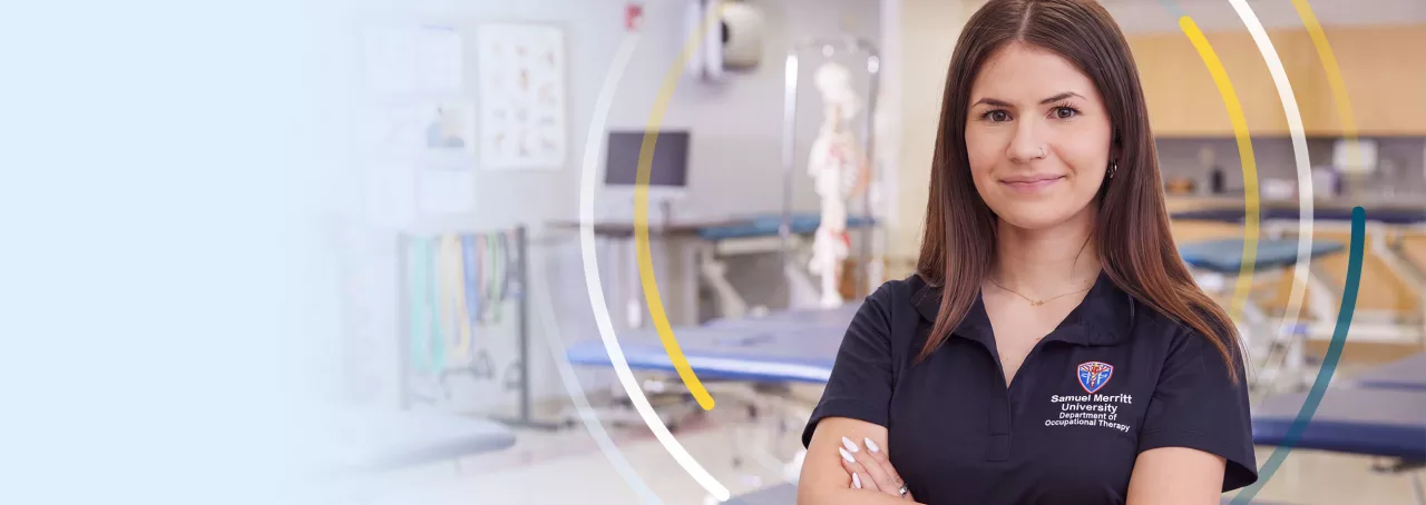 Occupational therapy student in practice