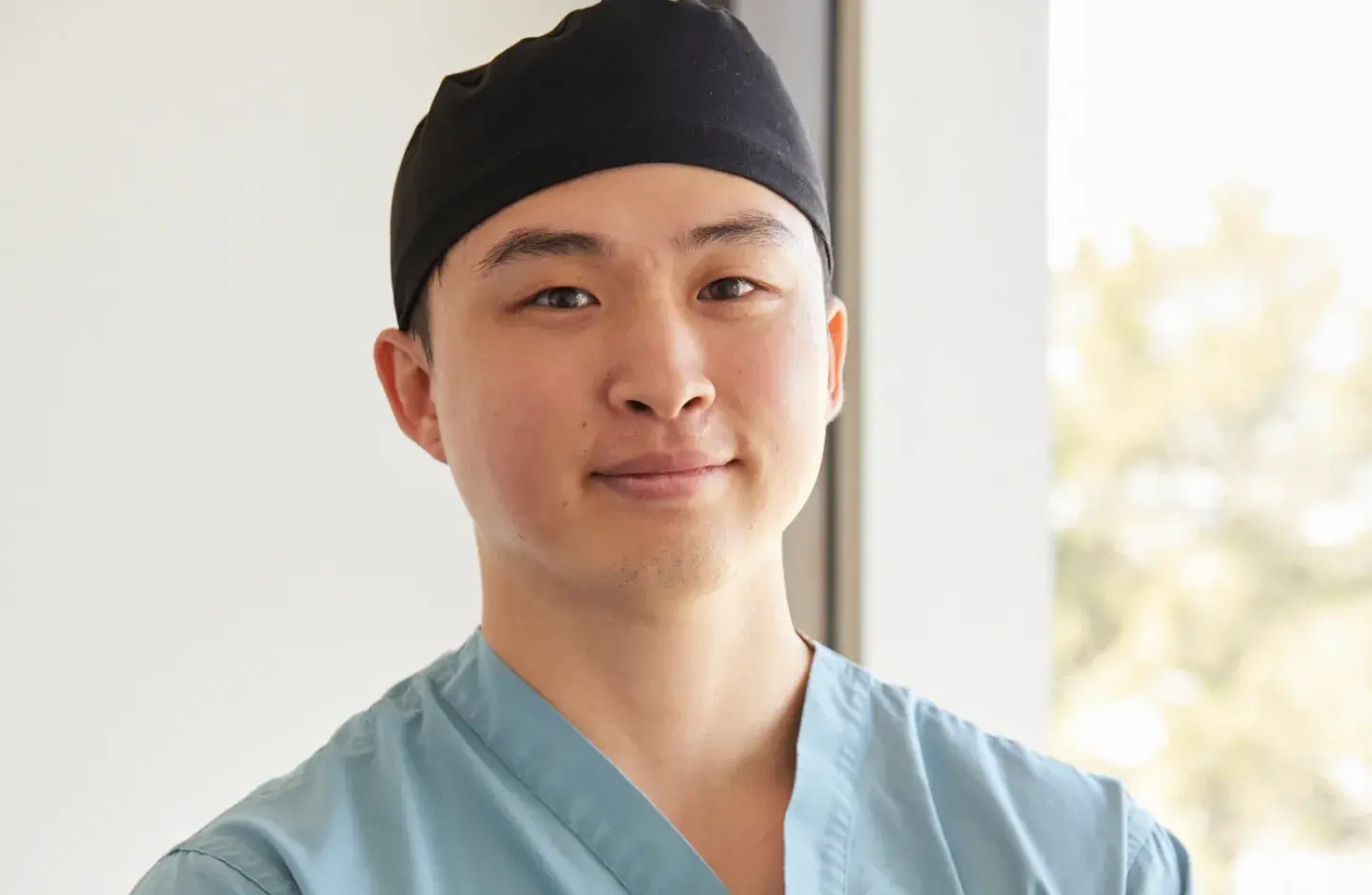 Male nurse in scrubs