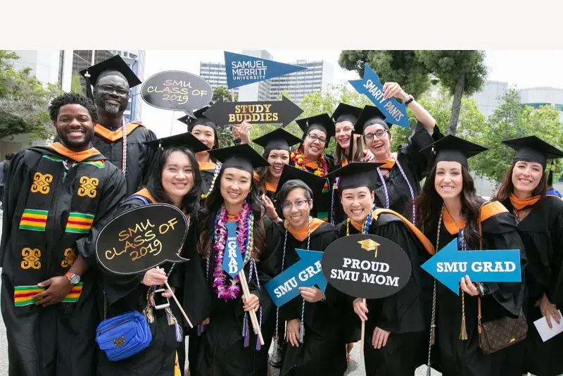 students at graduation
