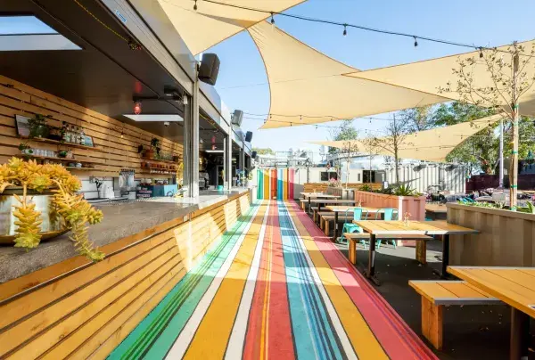 Image of the Patio at NIDO's BackYard. 