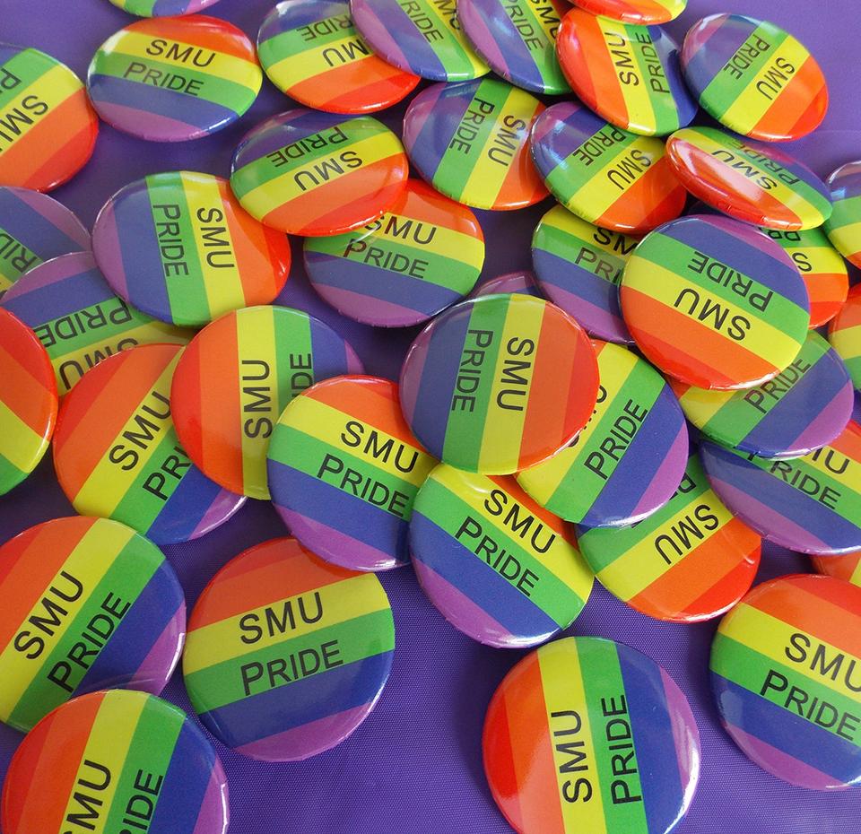 Pride buttons from Lavender Graduation