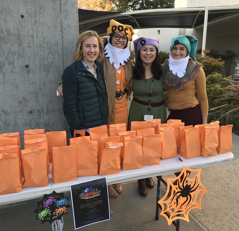 Students at Halloween event